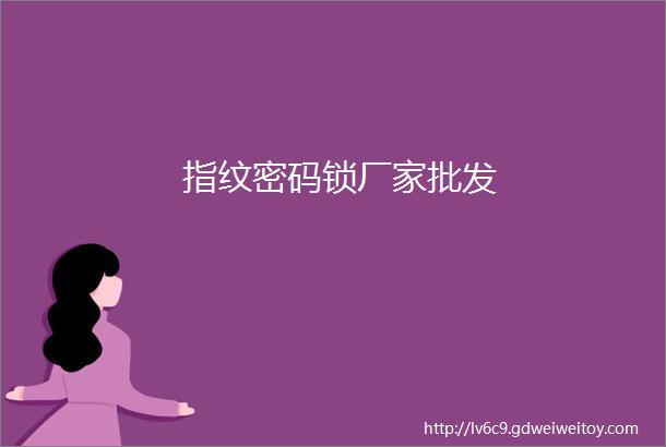 指纹密码锁厂家批发